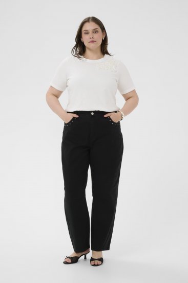 Kaffe Curve Brenn Barrel Twill Jeans Washed Black - Jeansy - 