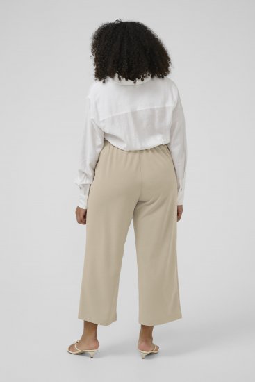 Kaffe Curve Pheolo Cropped Pants Feather Grey - Spodnie materiałowe - 