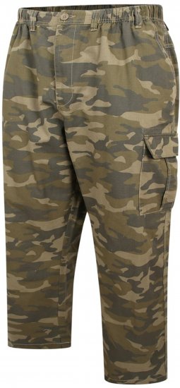 Espionage TR054 Camoflage Trousers Green - Bojówki - Spodnie Bojówki Męskie Duże Rozmiary
