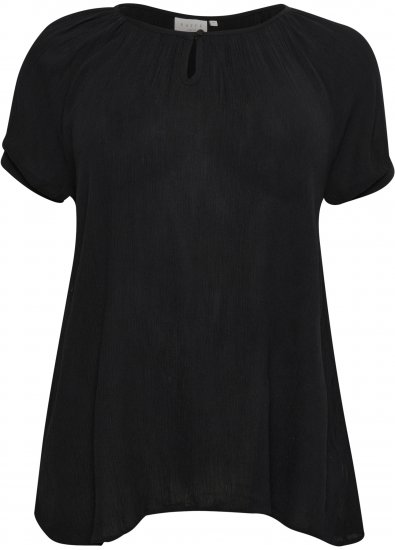 Kaffe Curve Ami Krótki rękaw Bluzka Głęboka czerń - T-shirty - 