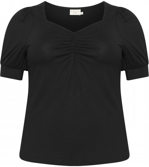 Kaffe Curve Sissy T-shirt Głęboka czerń - T-shirty - 