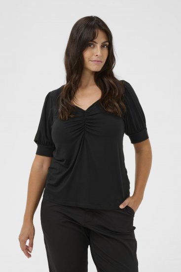 Kaffe Curve Sissy T-shirt Głęboka czerń - T-shirty - 