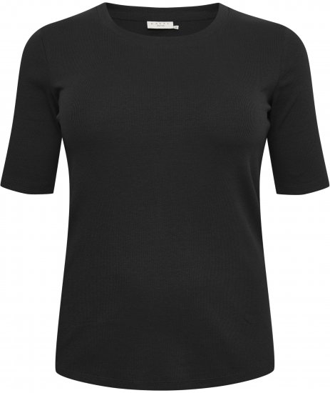 Kaffe Curve Carina T-shirt Głęboka czerń - T-shirty - 