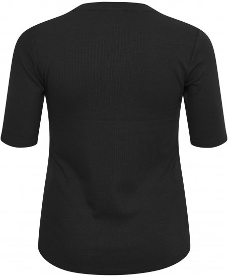 Kaffe Curve Carina T-shirt Głęboka czerń - T-shirty - 