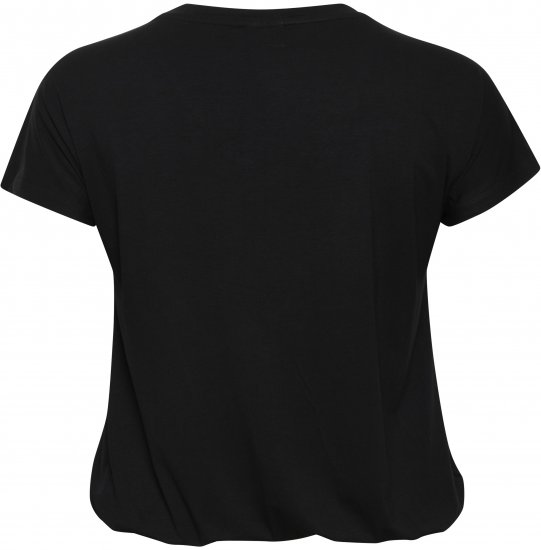 Kaffe Curve Jena V-Neck T-shirt Głęboka czerń - T-shirty - 