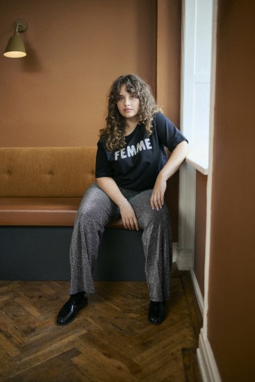 Kaffe Curve Ariana T-Shirt Black - T-shirty - 