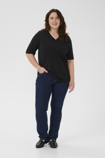 Kaffe Curve Phoelina T-Shirt Black - T-shirty - 
