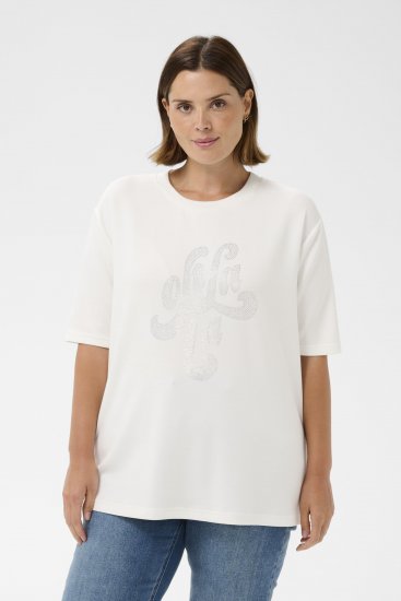 Kaffe Curve Rosa T-Shirt Chalk - T-shirty - 