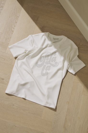 Kaffe Curve Rosa T-Shirt Chalk - T-shirty - 
