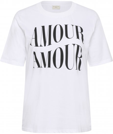 Kaffe Curve Chari T-Shirt Optical White - T-shirty - 