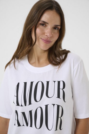 Kaffe Curve Chari T-Shirt Optical White - T-shirty - 