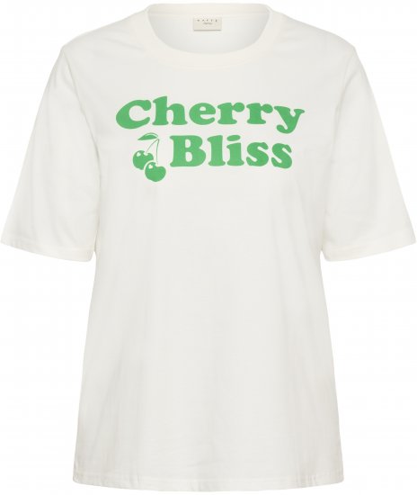 Kaffe Curve Chari T-Shirt Chalk - T-shirty - 