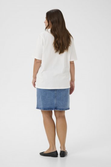 Kaffe Curve Chari T-Shirt Chalk - T-shirty - 