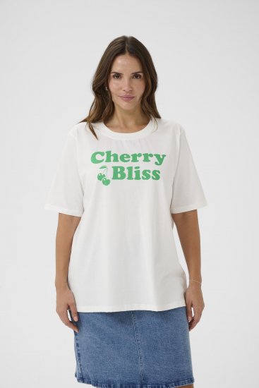 Kaffe Curve Chari T-Shirt Chalk - T-shirty - 