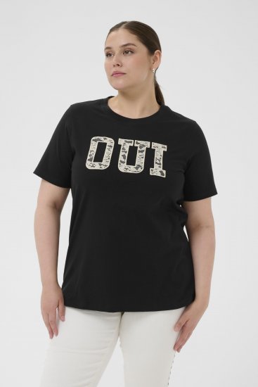 Kaffe Curve Lucie T-Shirt Black - T-shirty - 