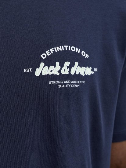 Jack & Jones Brandon T-Shirt Blue - Koszulki - T-shirty meskie Duże Rozmiary - 2XL-14XL