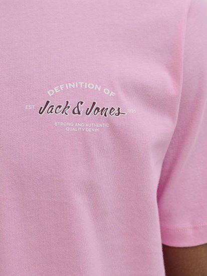 Jack & Jones Brandon T-Shirt Pink - Koszulki - T-shirty meskie Duże Rozmiary - 2XL-14XL
