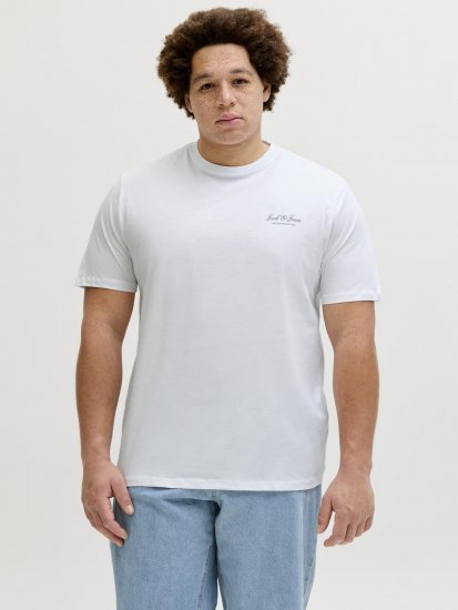 Jack & Jones Archive T-shirt Biały - Koszulki - T-shirty meskie Duże Rozmiary - 2XL-14XL