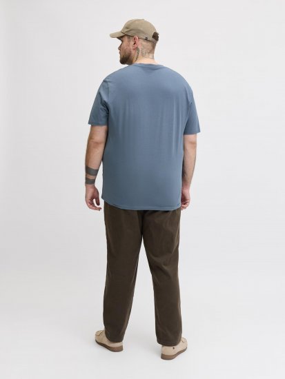 Jack & Jones Edenver T-Shirt Blue - Koszulki - T-shirty meskie Duże Rozmiary - 2XL-14XL