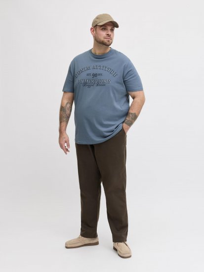 Jack & Jones Edenver T-Shirt Blue - Koszulki - T-shirty meskie Duże Rozmiary - 2XL-14XL