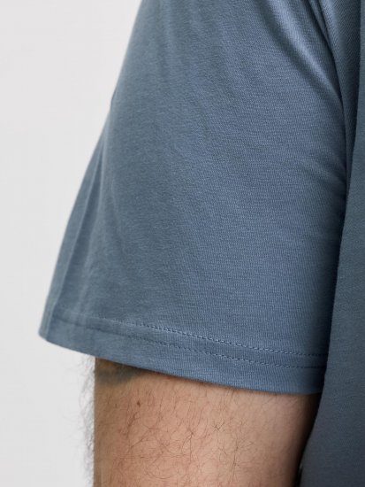 Jack & Jones Edenver T-Shirt Blue - Koszulki - T-shirty meskie Duże Rozmiary - 2XL-14XL