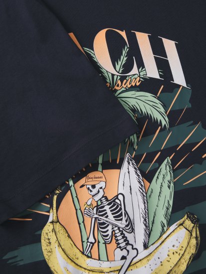 Jack & Jones King Crew Neck T-Shirt Navy - Koszulki z nadrukiem - Koszulki z nadrukiem - 2XL-8XL