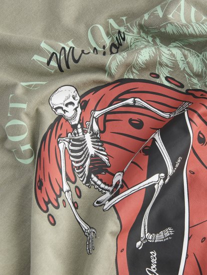 Jack & Jones King Crew Neck T-Shirt Grey - Koszulki z nadrukiem - Koszulki z nadrukiem - 2XL-8XL