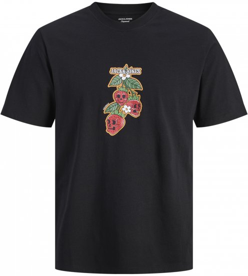 Jack & Jones Catskills T-shirt Czarny - Koszulki - T-shirty meskie Duże Rozmiary - 2XL-14XL