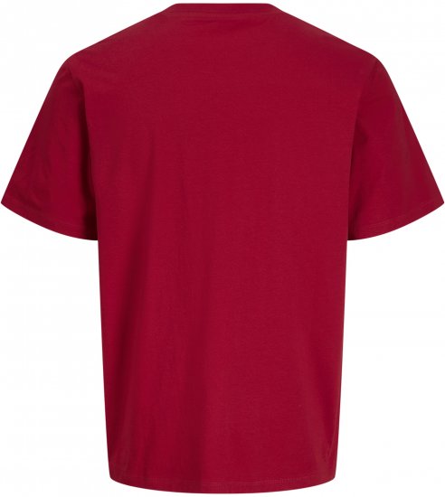 Jack & Jones Catskills T-shirt Czerwony - Koszulki - T-shirty meskie Duże Rozmiary - 2XL-14XL
