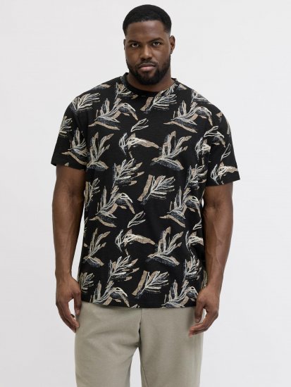 Jack & Jones Montauk T-Shirt Black - Koszulki - T-shirty meskie Duże Rozmiary - 2XL-14XL