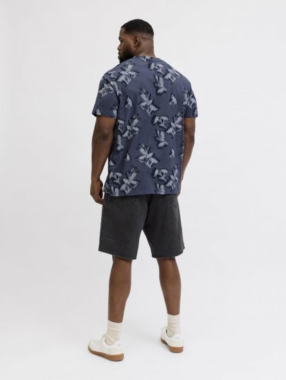 Jack & Jones Montauk T-Shirt Blue - Koszulki - T-shirty meskie Duże Rozmiary - 2XL-14XL