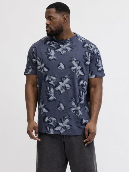 Jack & Jones Montauk T-Shirt Blue - Koszulki - T-shirty meskie Duże Rozmiary - 2XL-14XL