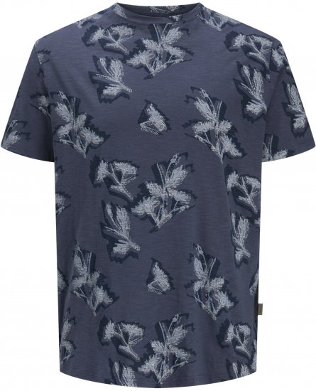 Jack & Jones Montauk T-Shirt Blue - Koszulki - T-shirty meskie Duże Rozmiary - 2XL-14XL