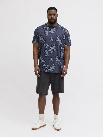 Jack & Jones Montauk T-Shirt Blue - Koszulki - T-shirty meskie Duże Rozmiary - 2XL-14XL