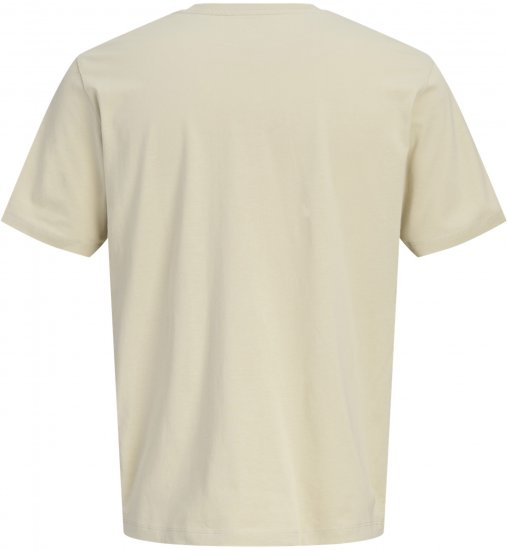 Jack & Jones Blaneo Short Sleeve T-shirt Beige - Koszulki - T-shirty meskie Duże Rozmiary - 2XL-14XL