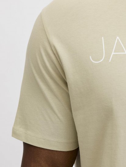 Jack & Jones Blaneo Short Sleeve T-shirt Beige - Koszulki - T-shirty meskie Duże Rozmiary - 2XL-14XL