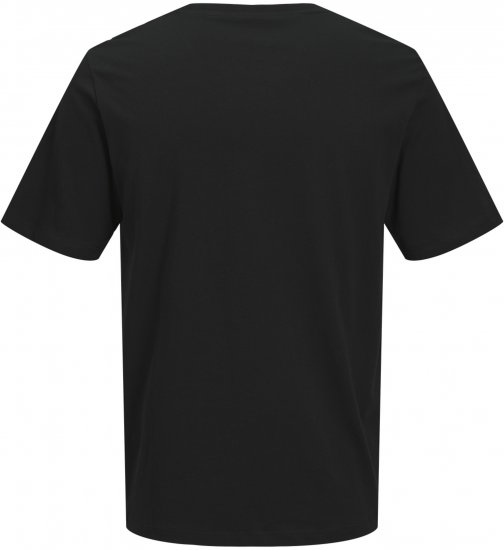 Jack & Jones Catskills Worldwide T-shirt Czarny - Koszulki - T-shirty meskie Duże Rozmiary - 2XL-14XL