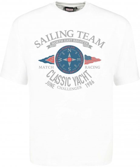 Adamo Sailing Comfort Fit T-Shirt White - Koszulki z nadrukiem - Koszulki z nadrukiem - 2XL-8XL