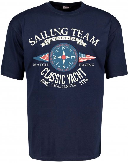 Adamo Sailing Comfort Fit T-Shirt Navy - Koszulki z nadrukiem - Koszulki z nadrukiem - 2XL-8XL
