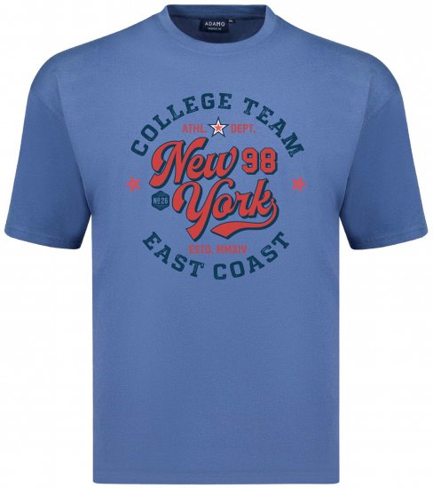 Adamo College Comfort Fit T-Shirt Blue - Koszulki z nadrukiem - Koszulki z nadrukiem - 2XL-8XL