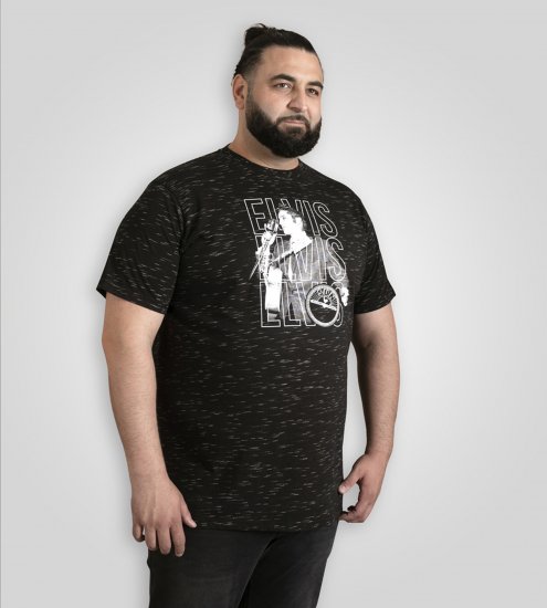 D555 Official Elvis Presley Printed T-Shirt Black - Koszulki z nadrukiem - Koszulki z nadrukiem - 2XL-8XL