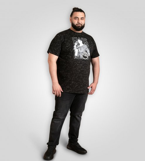 D555 Official Elvis Presley Printed T-Shirt Black - Koszulki z nadrukiem - Koszulki z nadrukiem - 2XL-8XL