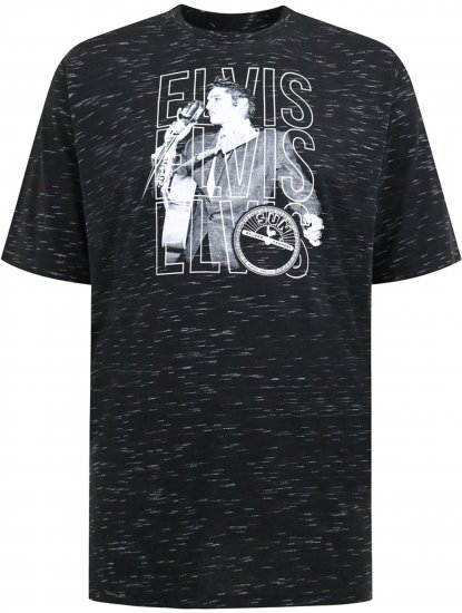 D555 Official Elvis Presley Printed T-Shirt Black - Koszulki z nadrukiem - Koszulki z nadrukiem - 2XL-8XL