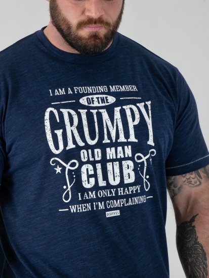 D555 Cooper Grumpy Old Man Printed T-Shirt Navy - Koszulki z nadrukiem - Koszulki z nadrukiem - 2XL-8XL