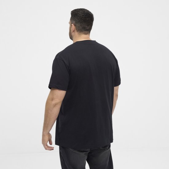 North Latitude 53333 Grid Printed T-Shirt Black - Koszulki - T-shirty meskie Duże Rozmiary - 2XL-14XL