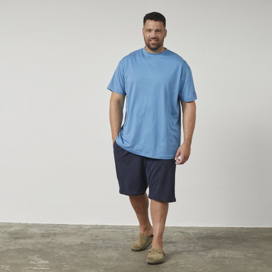 North Latitude 61010 US T-Shirt Średni Niebieski - Koszulki - T-shirty meskie Duże Rozmiary - 2XL-14XL