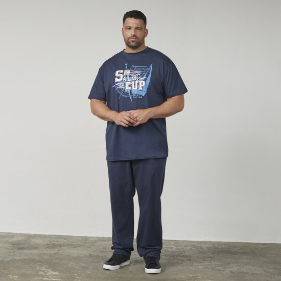 North Latitude 61119 T-Shirt Z Nadrukiem Granatowy - Koszulki - T-shirty meskie Duże Rozmiary - 2XL-14XL