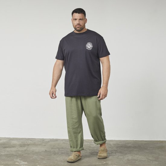 North Latitude 61122 T-Shirt Z Nadrukiem Czarny - Koszulki - T-shirty meskie Duże Rozmiary - 2XL-14XL