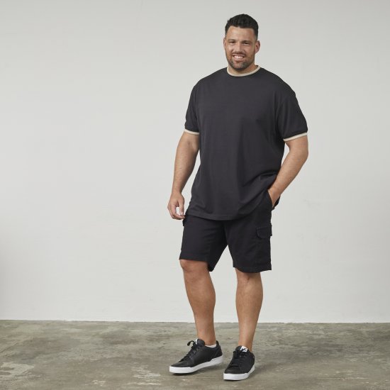 North Latitude 61125 Superflex Piqué T-Shirt Czarny - Koszulki - T-shirty meskie Duże Rozmiary - 2XL-14XL