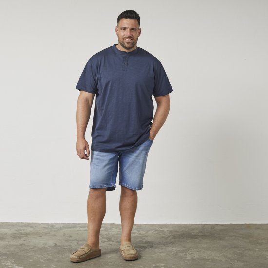 North Latitude 61126 Granddad T-Shirt Granatowy - Koszulki - T-shirty meskie Duże Rozmiary - 2XL-14XL